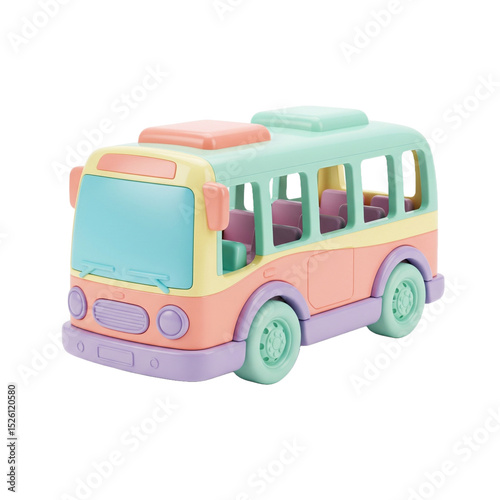 toy bus isolated on white