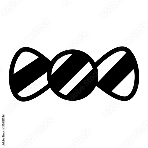 Simple wrapped candy icon design