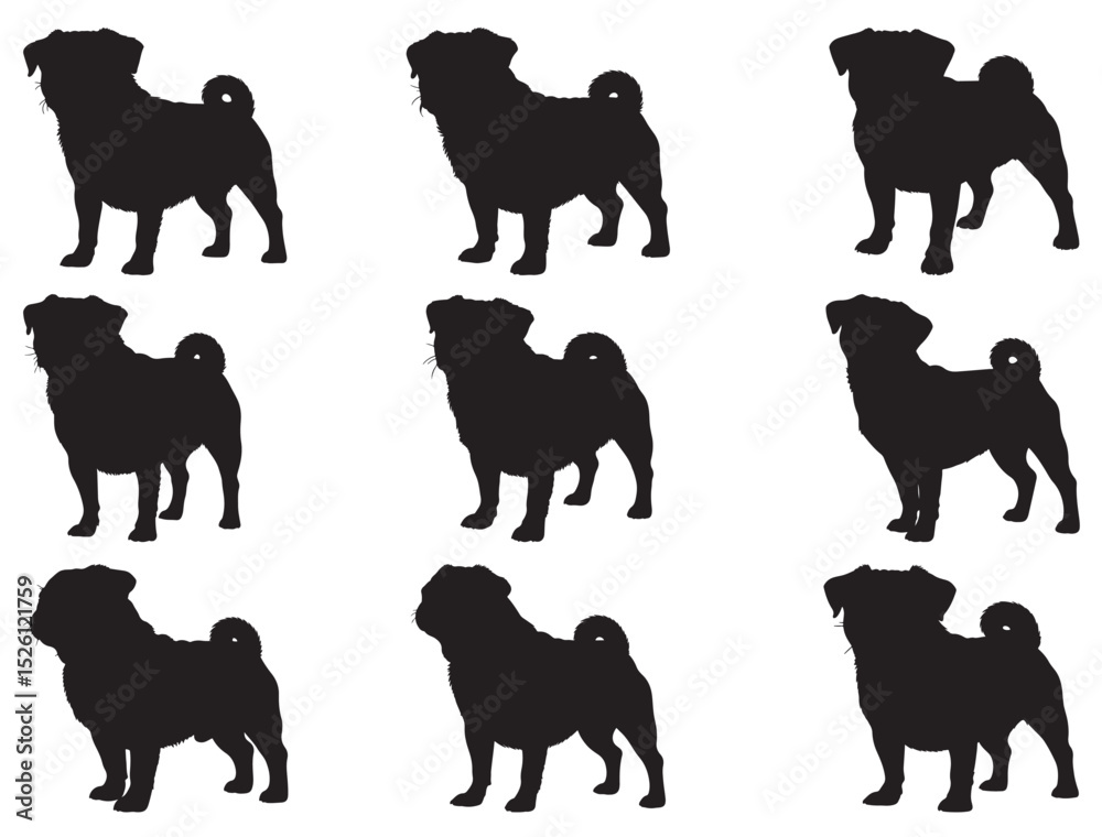 Naklejka premium CHUG DOG SILHOUETTE