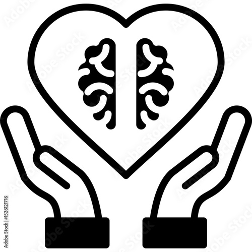 Brain With Heart mixed icon