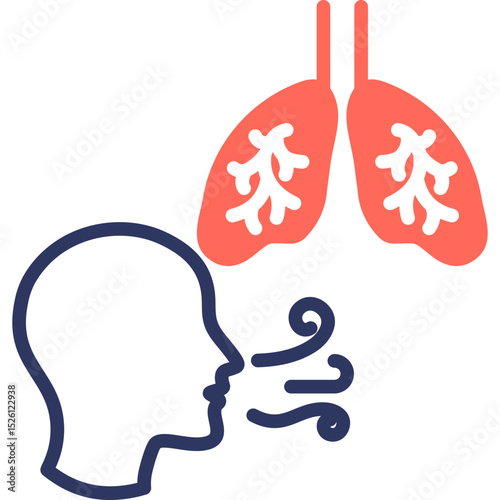 Breathing Exercise mixed color icon