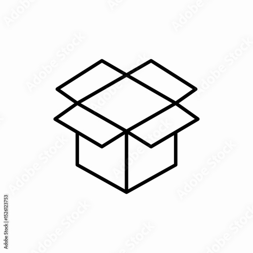 empty box container icon vector sign