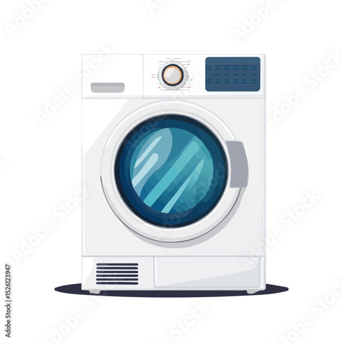 Dryer 2D flat vector illustration, isolated on a white background.