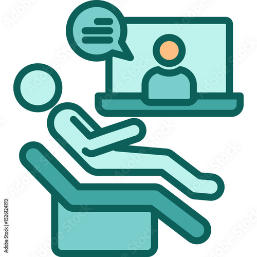 Online Therapy solid icon