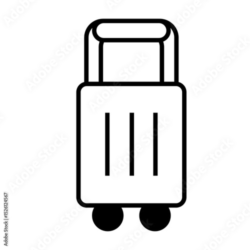 Minimal suitcase icon representing summer travel
