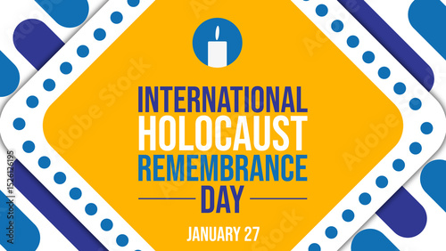 International holocaust remembrance day january twenty seventh vector design