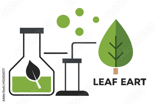 Leaf Extract Research Concept with Natural Organic Science Elements