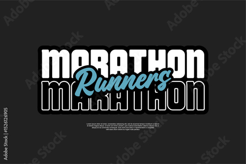 marathon running merchandise template vector for tshirt and sticker