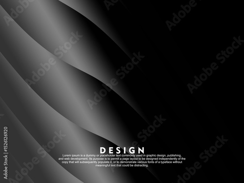 Black background vector luxury invitation card. Elegant line pattern on black background. Premium design illustration for wedding, vip cover template, grand opening, flyer, etc.