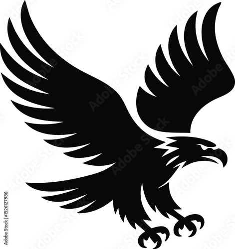 Soaring Eagle creative logo mascot silhouette branding