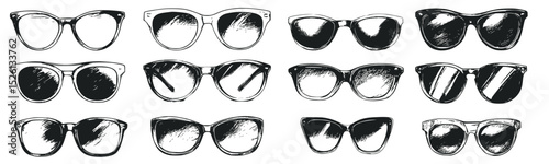 sunglasses collection fashion illustration