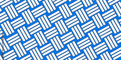 Weave Pattern Showing Repetition Useful as Background. Minimal line Seamless geometric pattern with shapes. Decoration and maze ornament square wall tile. colorful rattan weave texture background.