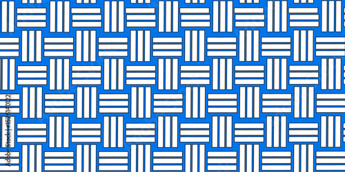 Weave Pattern Showing Repetition Useful as Background. Minimal line Seamless geometric pattern with shapes. Decoration and maze ornament square wall tile. colorful rattan weave texture background.