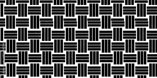 Weave Pattern Showing Repetition Useful as Background. Minimal line Seamless geometric pattern with shapes. Decoration and maze ornament square wall tile. colorful rattan weave texture background.