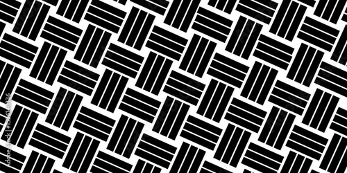 Weave Pattern Showing Repetition Useful as Background. Minimal line Seamless geometric pattern with shapes. Decoration and maze ornament square wall tile. colorful rattan weave texture background.