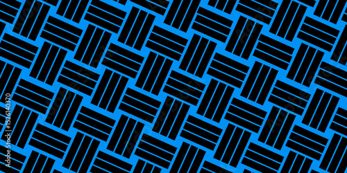 Weave Pattern Showing Repetition Useful as Background. Minimal line Seamless geometric pattern with shapes. Decoration and maze ornament square wall tile. colorful rattan weave texture background.