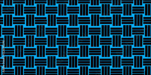 Weave Pattern Showing Repetition Useful as Background. Minimal line Seamless geometric pattern with shapes. Decoration and maze ornament square wall tile. colorful rattan weave texture background.