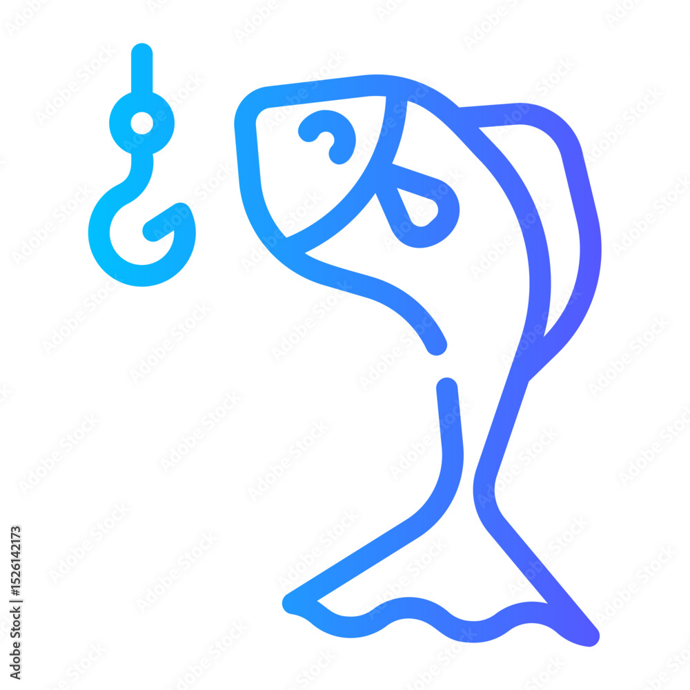 Fototapeta premium fishing rod icon