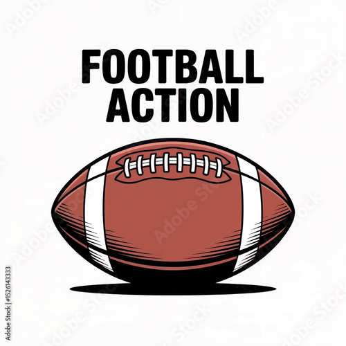 American football action graphic design
