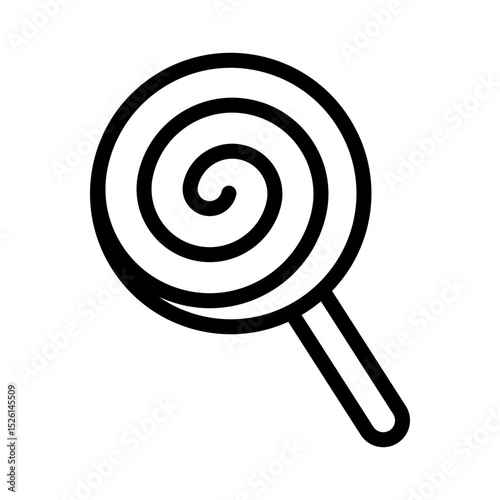 Lollipop outline vector illustration