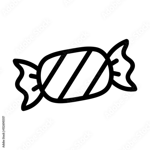 Candy outline vector illustration