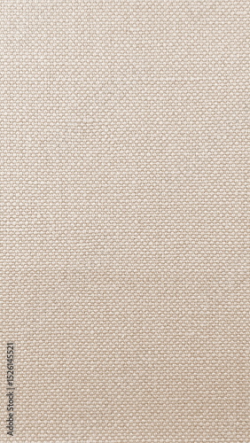 Beige Textured Woven Fabric Closeup Neutral Background Vertical View