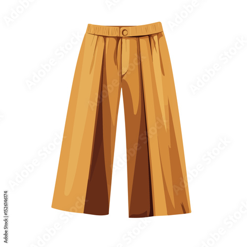 Corduroy Pants vector 2D flat illustration, isolated on a white background.