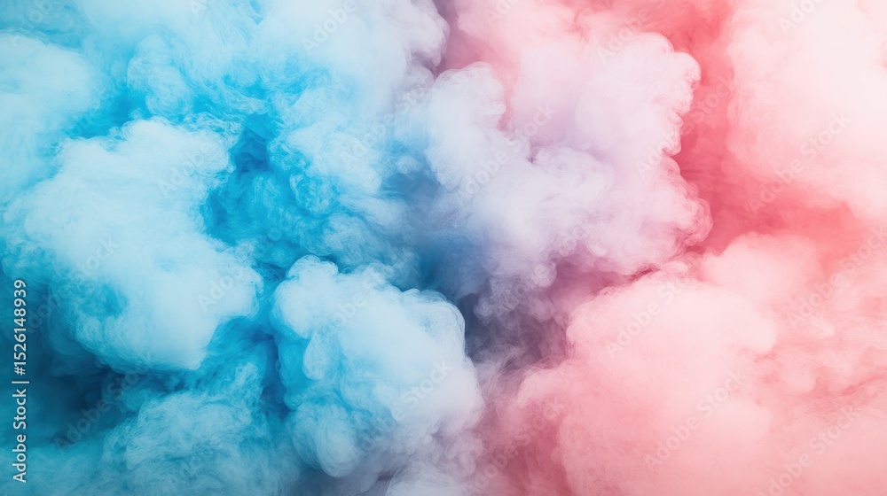 Naklejka premium Abstract photograph shows pink and blue smoke. It can be used as background for design.