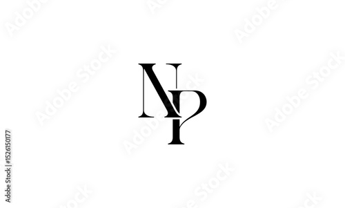 NP initial letters, monogram logo
