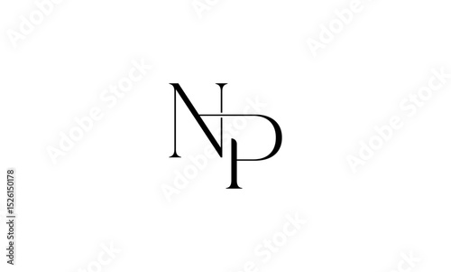 NP initial letters, monogram logo