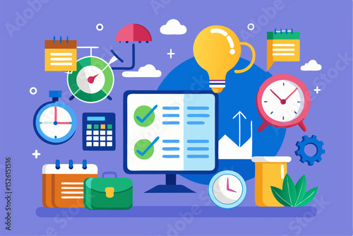 A flat vector illustration of five business people holding large golden stars, symbolizing teamwork, customer satisfaction, five-star ratings, and positive reviews. 
