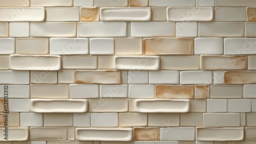 Mobile wallpaper,  beige brick wall texture background for interior design and architecture use