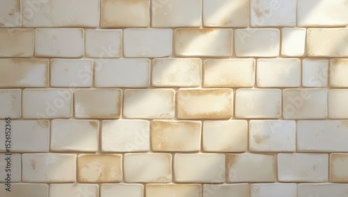 Mobile wallpaper,  beige brick wall texture background seamless pattern for interior design