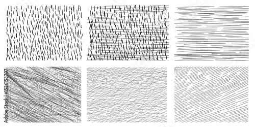 Set of crosshatch texture and background, line abstract, graphic horisontal ink monochrome line