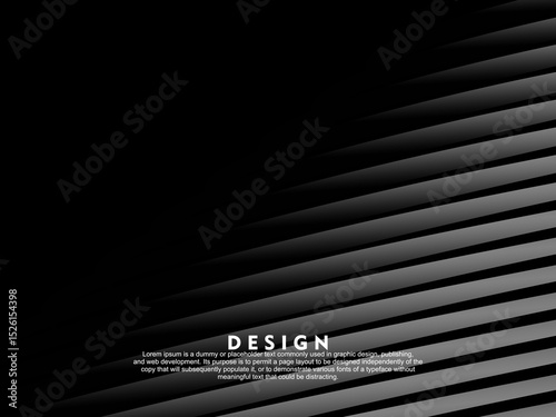 Black background vector luxury invitation card. Elegant line pattern on black background. Premium design illustration for wedding, vip cover template, grand opening, flyer, etc.