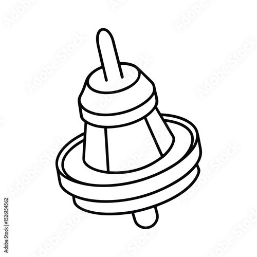 Black and white line art illustration of a baby bottle nipple design for feeding infants