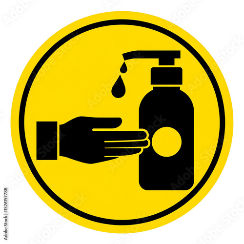 A hand is shown catching droplets of liquid soap dispensed from a pump bottle.