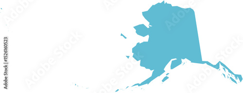 Alaska(AK) Editable Blue Vector Map – High-Resolution SVG, Printable & Scalable for Designers, Infographics, and Commercial Use