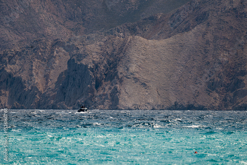 Fototapeta Naklejka Na Ścianę i Meble -  Beautiful turquoise and blue, wavy sea texture