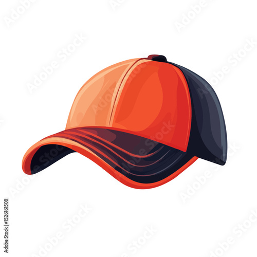 Cap 2D flat vector illustration, isolated on a white background.