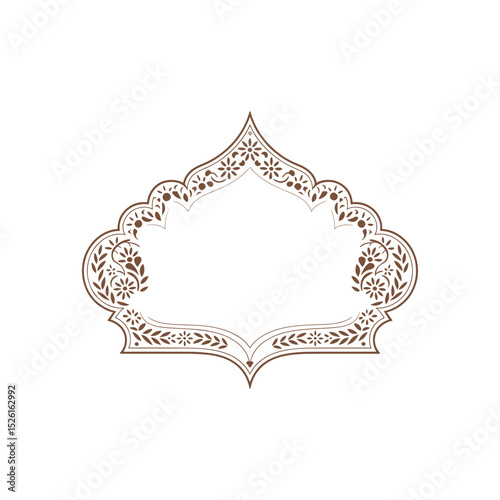 Tazhib Eslimi Art Iranian Text Box Floral Vector
