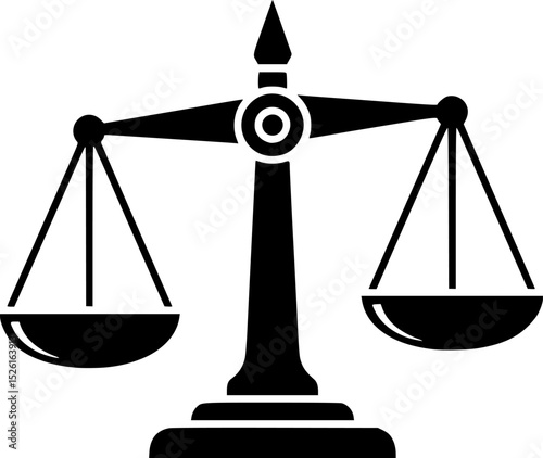 vector of a traditional balance scale