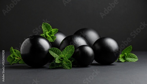black olives on a black  background