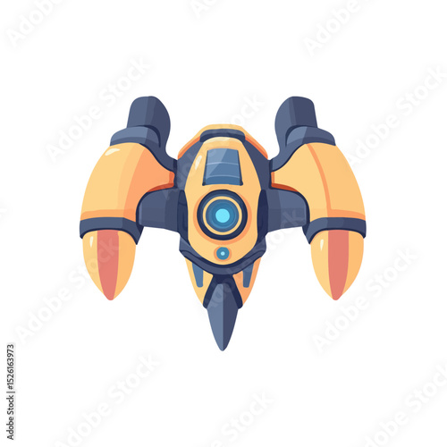 Camera Drones illustration vector 2D flat, isolated on a white background.