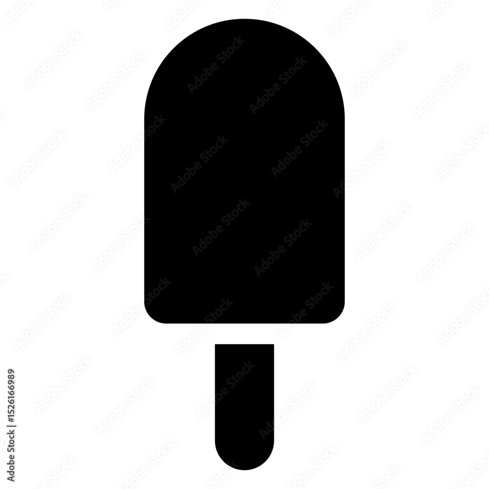 Icono popsicle. Silueta de helado de paleta 