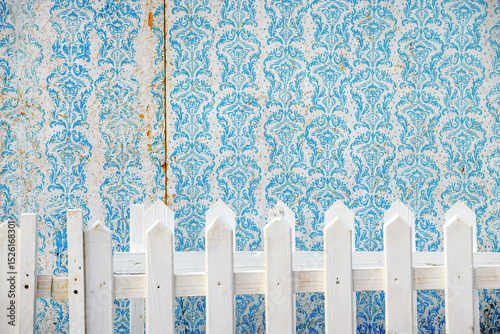 White picket fence as abstract background