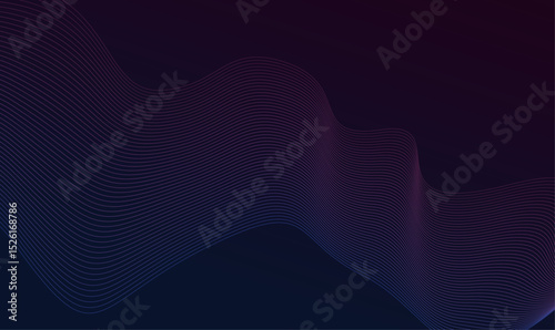 Abstract Gradient Wave Lines Background,  Abstract Flowing Line Pattern, Vector illustration.
