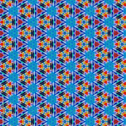 multicolor seamless watercolor geometry pattern for unique and elegant fabric printing purposes also abstract