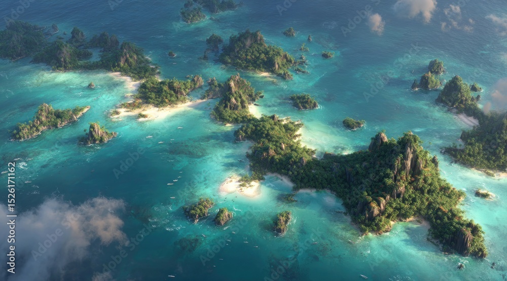 Naklejka premium Tropical Islands from Above