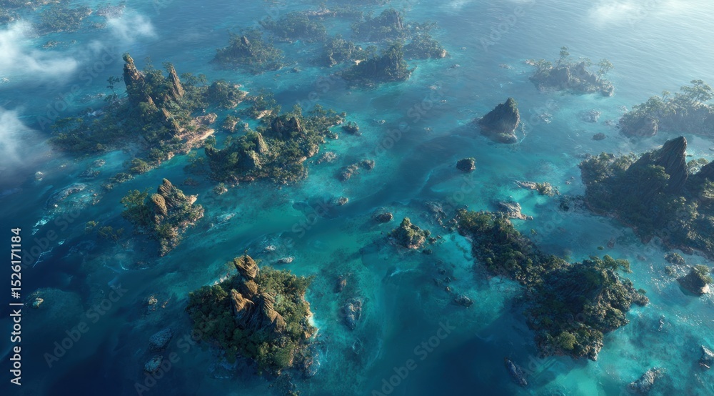 Fototapeta premium Tropical Islands in Turquoise Waters